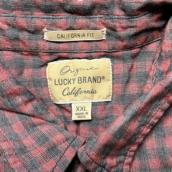 Lucky Brand Men's XXL California Fit Plaid Button-Down Shirt - Picture 3 of 8
